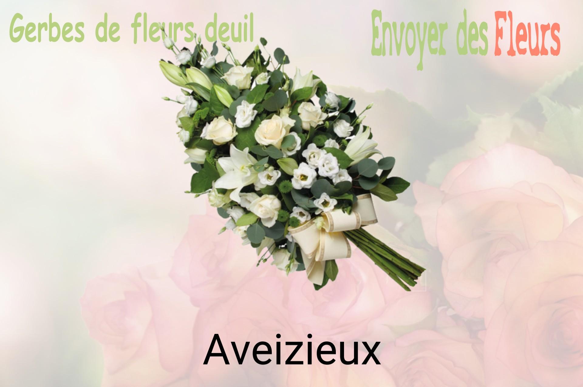 Gerbe de fleurs de deuil livrée à Aveizieux